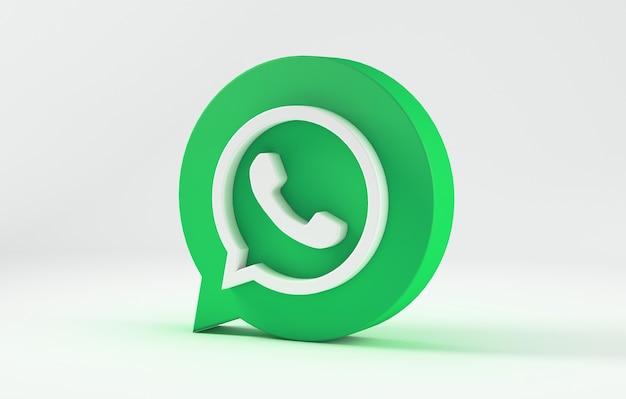 Zdjęcie ikona whatsapp na białym tle