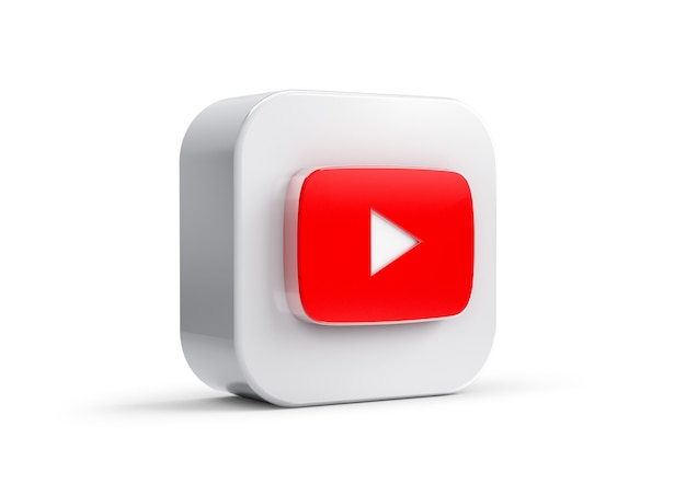 Ikona Youtube Odizolowana Od Tła