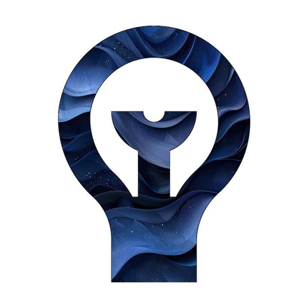Zdjęcie ikona żarówka niebieski gradient tła styl projektowania