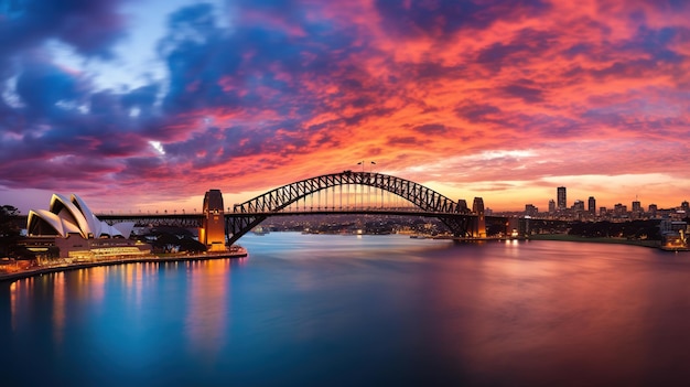 Ikoniczne zabytki Sydney Opera House i Harbour Bridge