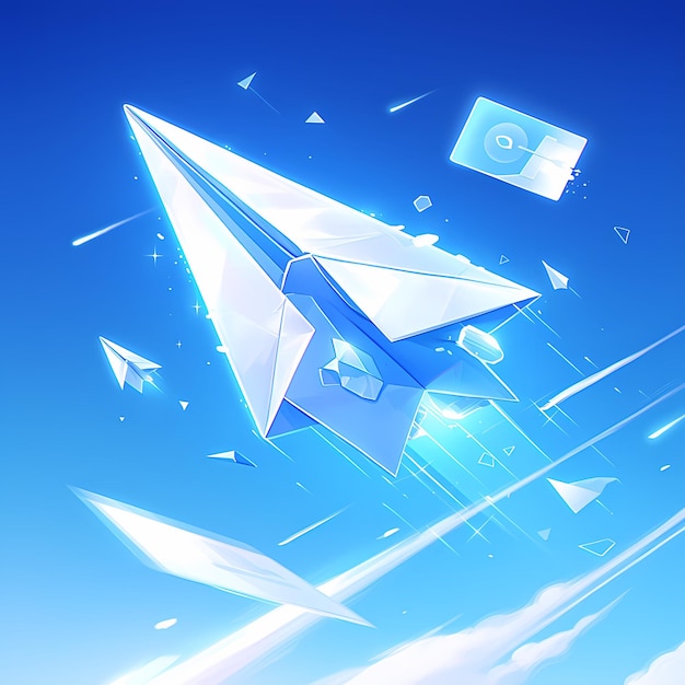Ikonka latającego papierowego samolotu