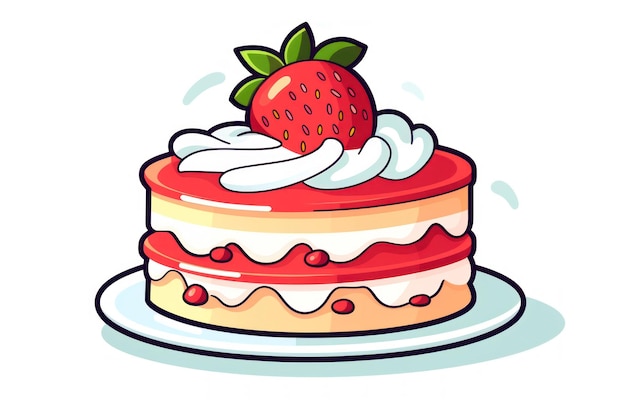Zdjęcie ikonka strawberry shortcake na białym tle ar 32 v 52 job id 9d5fb9d8a9b64aeab0f04fce65a3e060