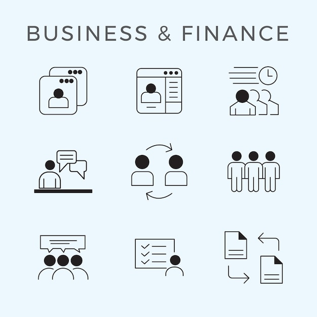 Ikony biznesowe i finansowe