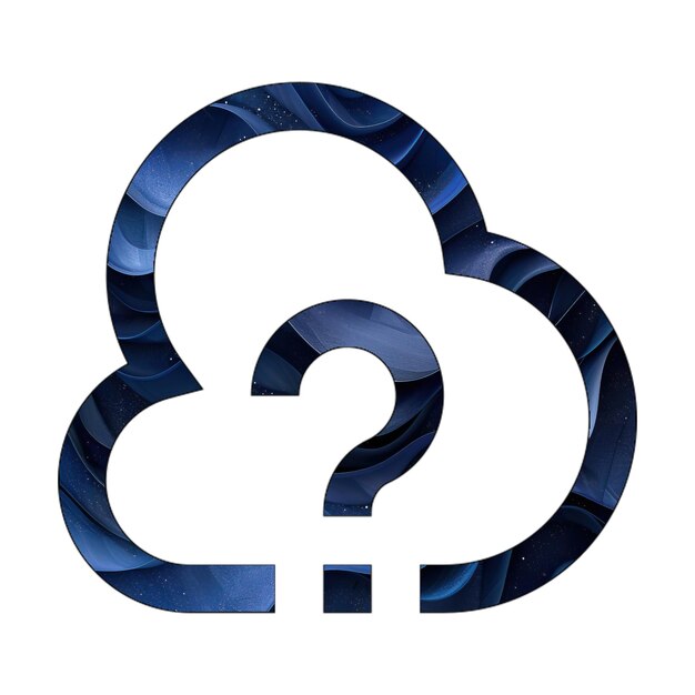 Zdjęcie ikony chmura zdjęć pytanie niebieski gradient wzór tła styl