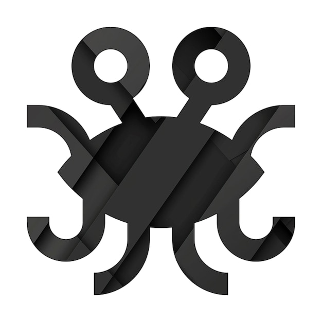 Zdjęcie ikony obrazu latający potwór spaghetti czarny prostokąt tło