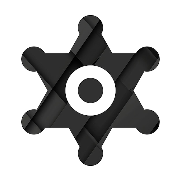 Zdjęcie ikony obrazu odznakę szeryfa czarny prostokąt tło