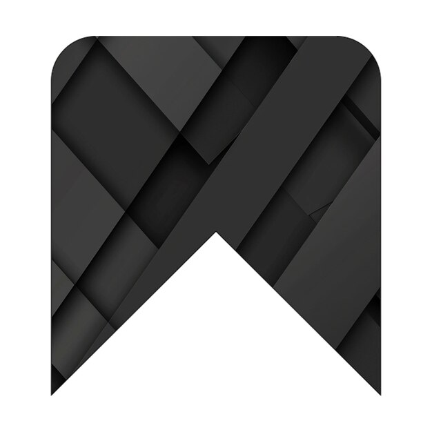 Zdjęcie ikony obrazu zakładka czarny prostokąt tło