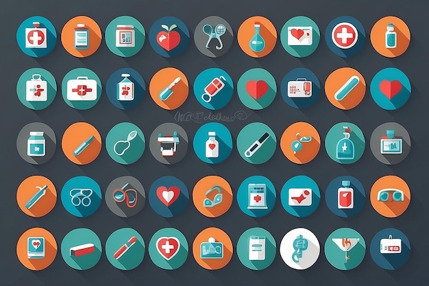 Ikony opieki zdrowotnej