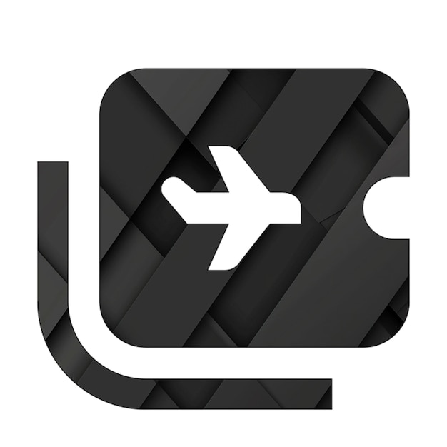Ikony zdjęć bilety lotnicze Czarny prostokąt Tło