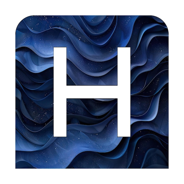 ikony zdjęć h kwadratowy niebieski gradient wzór tła
