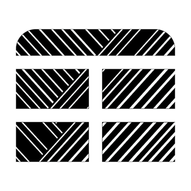 ikony zdjęć ikona tabeli czarno-białe linie przekątne