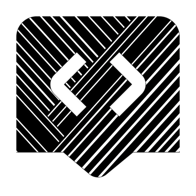 Zdjęcie ikony zdjęć kod wiadomości ikona czarno-białe linie przekątne