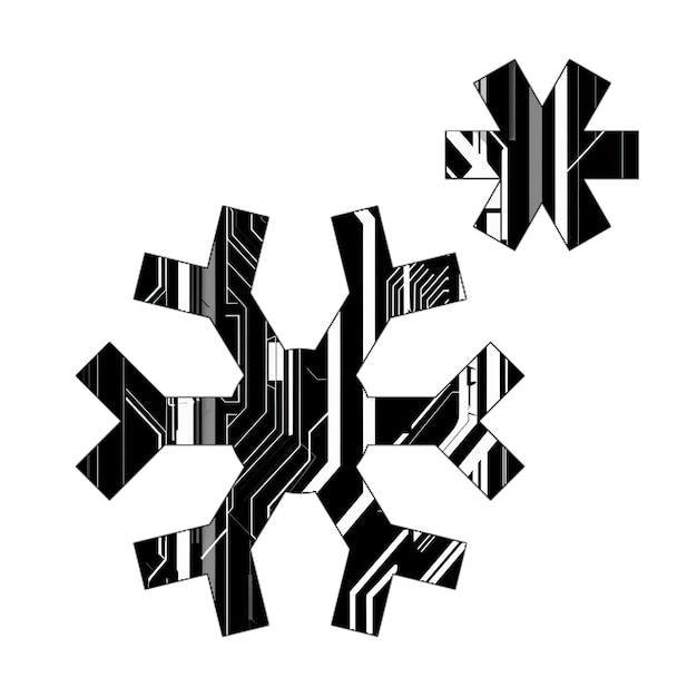 ikony zdjęć płatki śniegu ikona czarno-biała technologia tekstura
