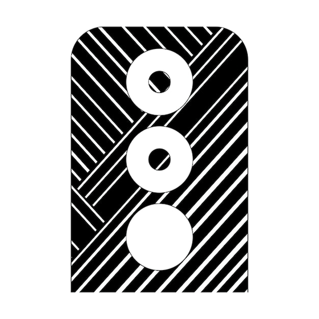 ikony zdjęć światło drogowe idą ikona czarno-białe linie przekątne