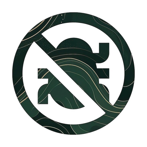 Zdjęcie ikony zdjęć zakaz ikony błędu zielony marmur złota tekstura