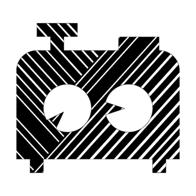 Zdjęcie ikony zdjęć zegar szachowy alt ikona czarno-białe linie przekątne