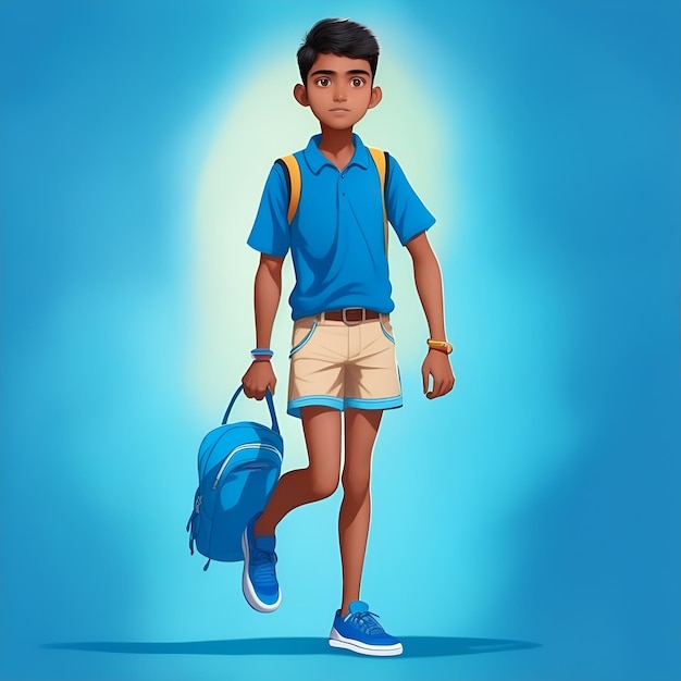 illustration_Indian_school_student