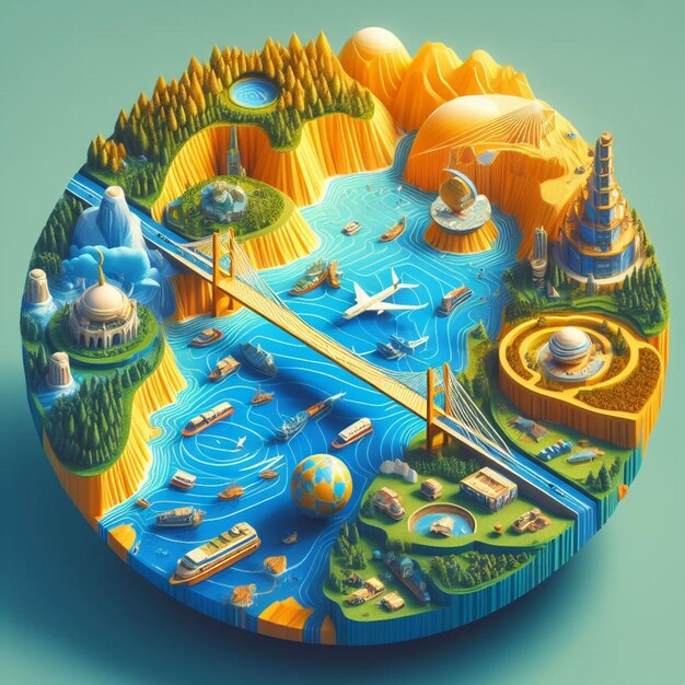 Ilustracja 3D Australii