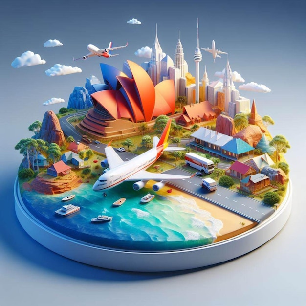 Ilustracja 3D Australii