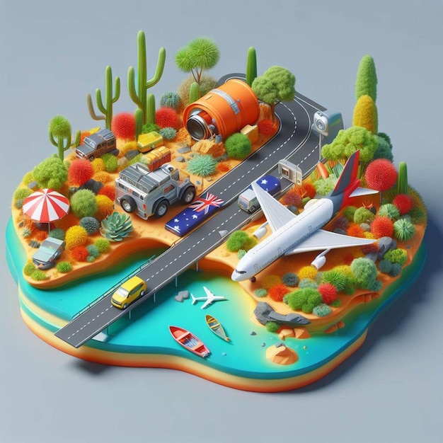 Ilustracja 3D Australii