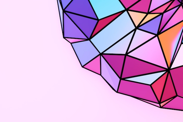 Ilustracja 3D bliska kolorowe torus Fantastyczne komórkiProste kształty geometryczne