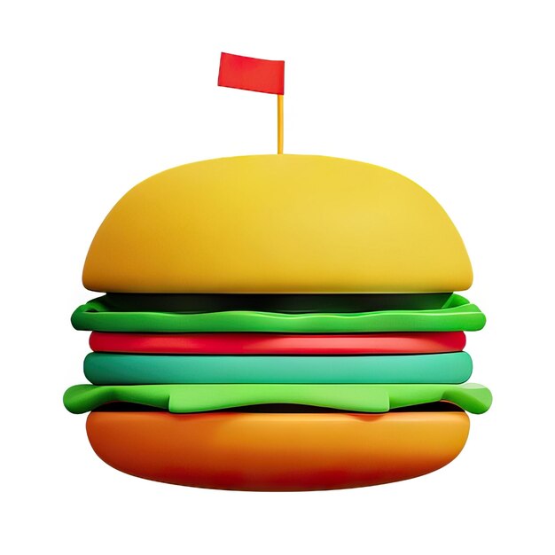 Ilustracja 3D Burger