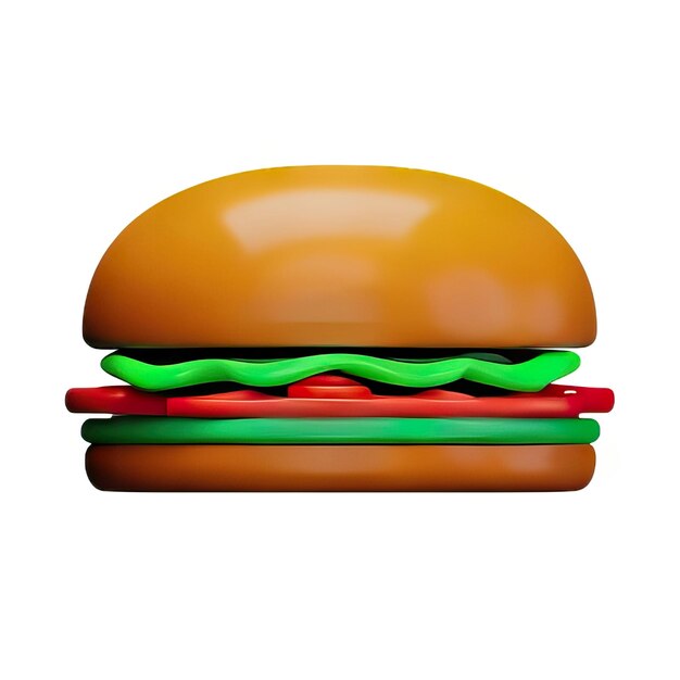 Zdjęcie ilustracja 3d burger