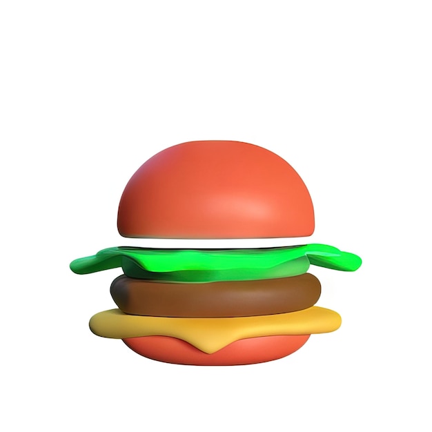 Zdjęcie ilustracja 3d burger