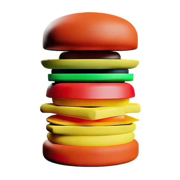 Zdjęcie ilustracja 3d burger