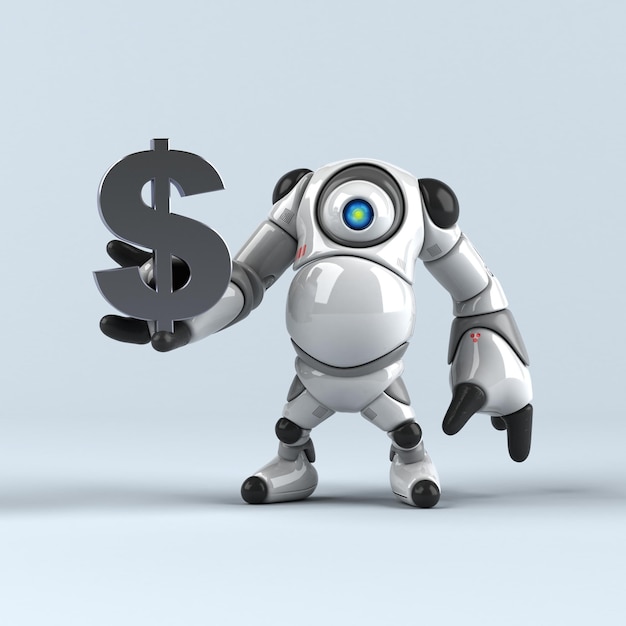 Ilustracja 3D dużego robota
