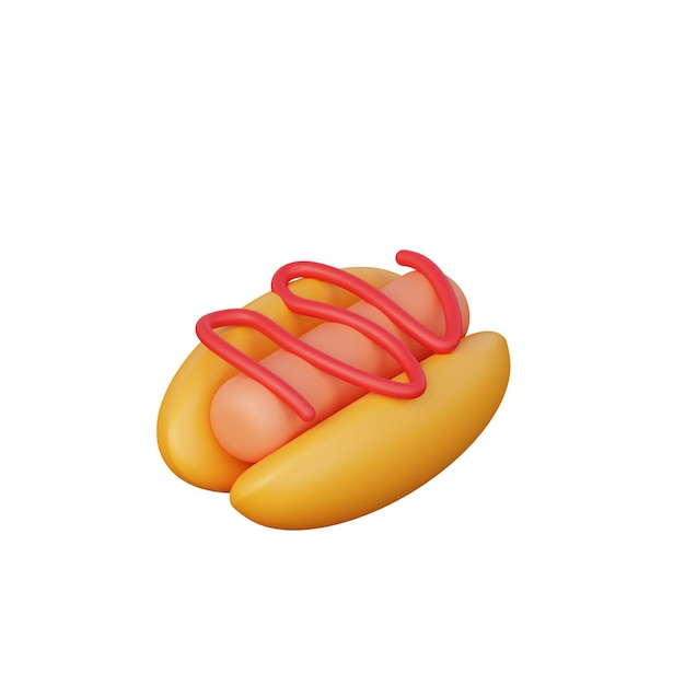 Zdjęcie ilustracja 3d hot dog