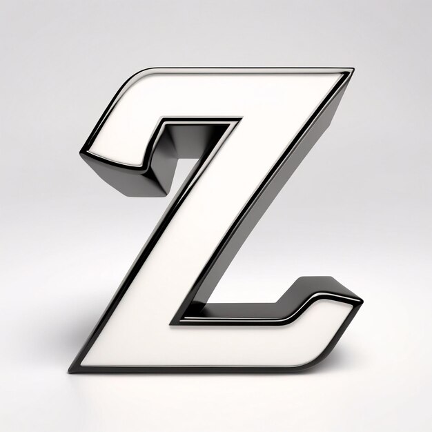 Ilustracja 3D ikony litery Z