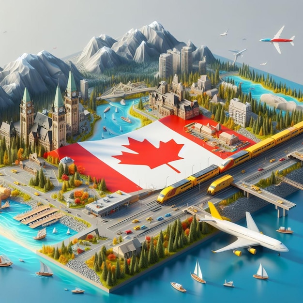 Ilustracja 3D Kanady