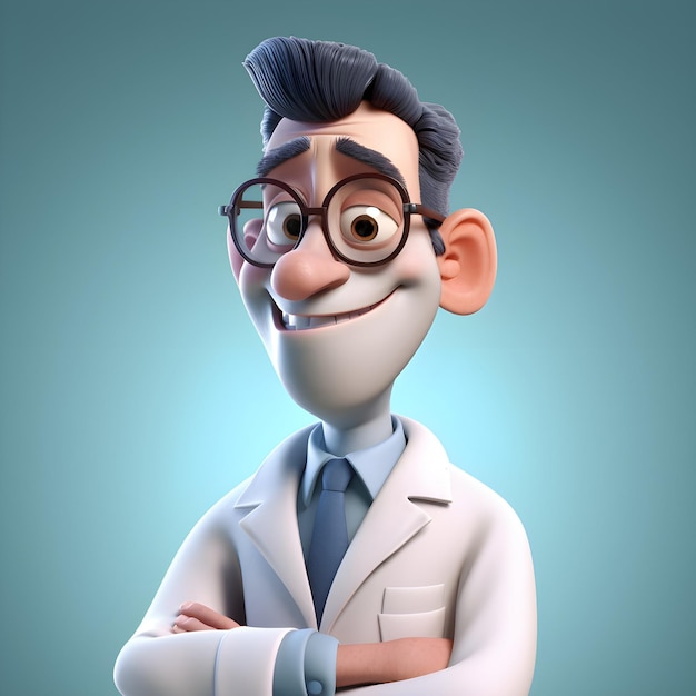 Ilustracja 3D lekarza