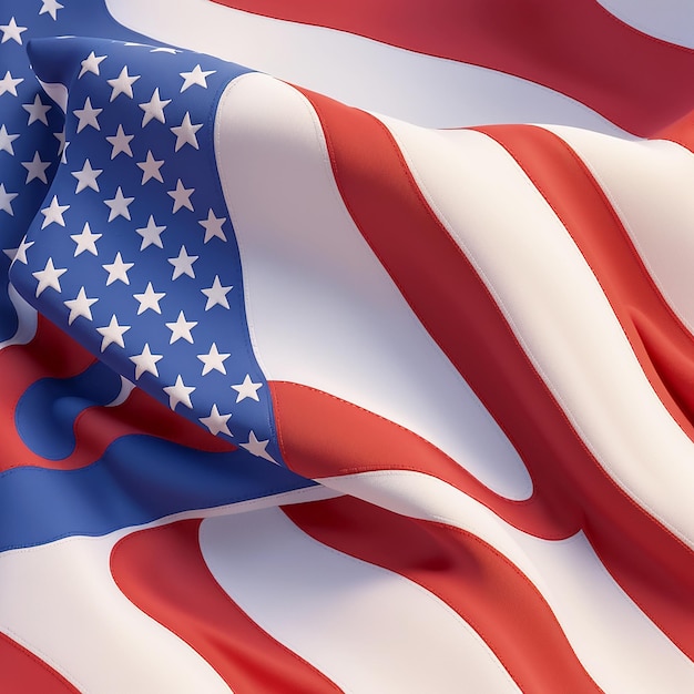 Ilustracja 3D Macha flagą Stanów Zjednoczonych