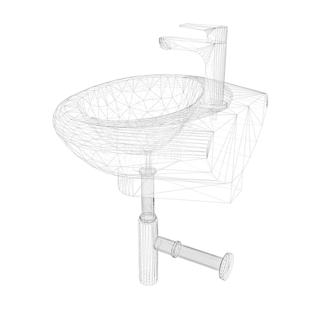 Zdjęcie ilustracja 3d modułowej łazienki