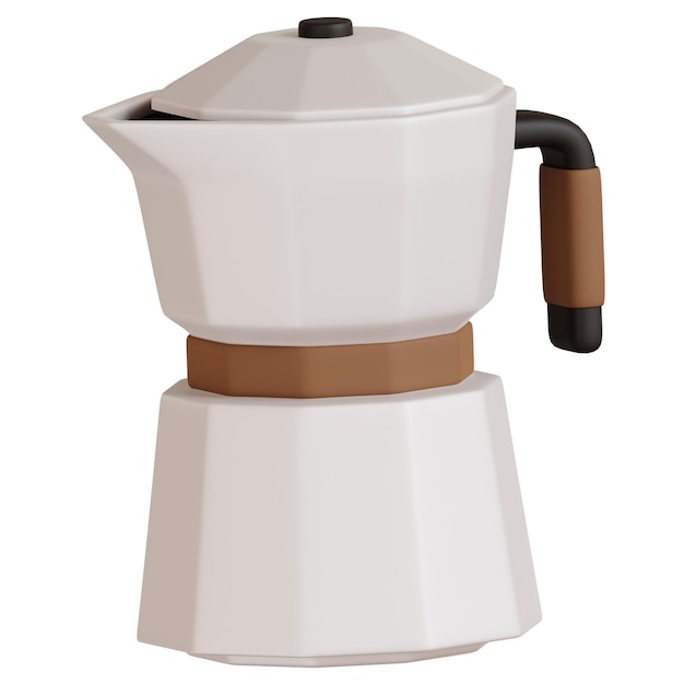 Zdjęcie ilustracja 3d moka pot coffeemaker