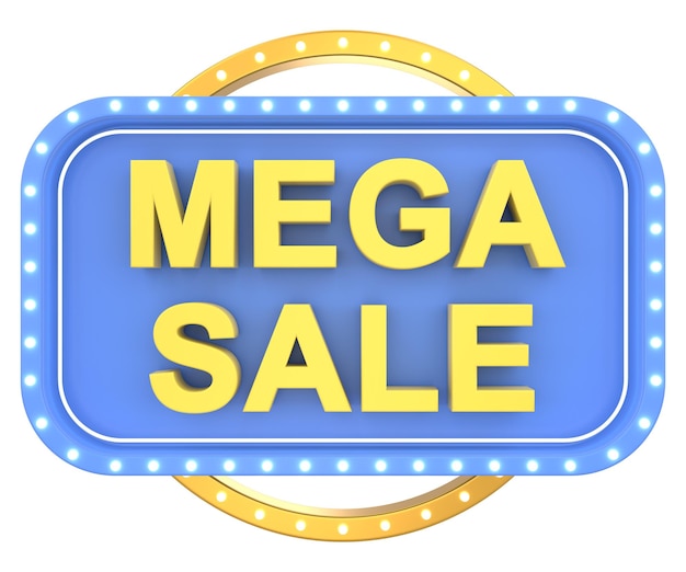Ilustracja 3D na Mega Sale Board