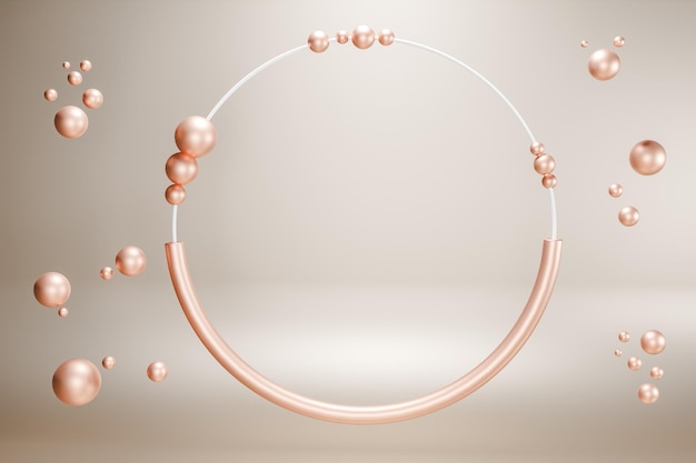 Ilustracja 3D okręgu z perłami
