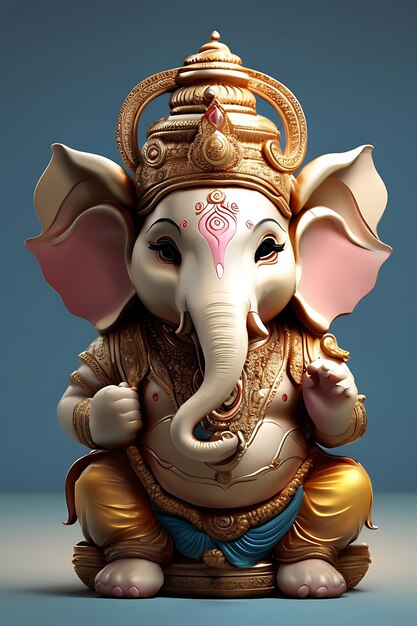 Ilustracja 3D Pana Ganesha