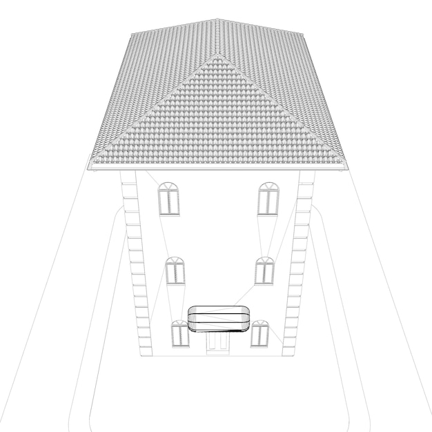 Ilustracja 3D projektu mieszkaniowego