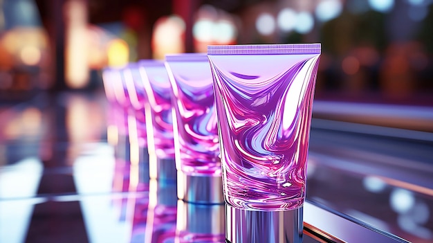 Ilustracja 3D przedstawiająca realistyczne perfumy w szklanej butelce Świetny plakat reklamowy do promocji