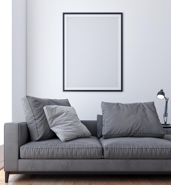 Ilustracja 3D rendering dużych luksusowych nowoczesnych jasnych wnętrz model salonu komputerowy cyfrowo generowany obraz