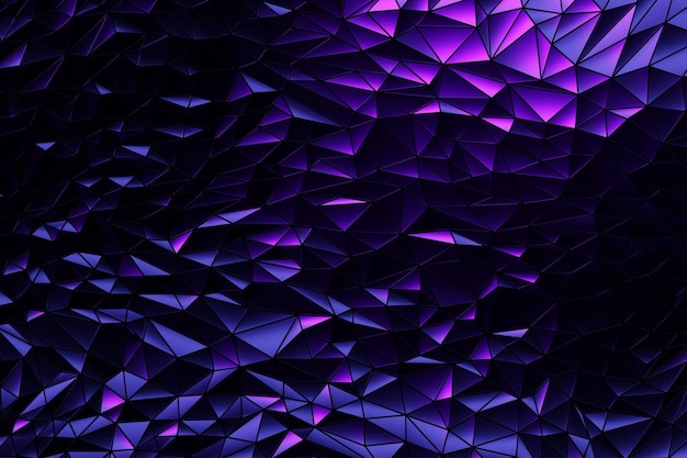 Ilustracja 3d rzędy fioletowych trójkątów Geometryczny wzór tła