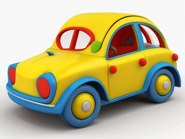 Ilustracja 3D samochodu zabawkowego dla dzieci