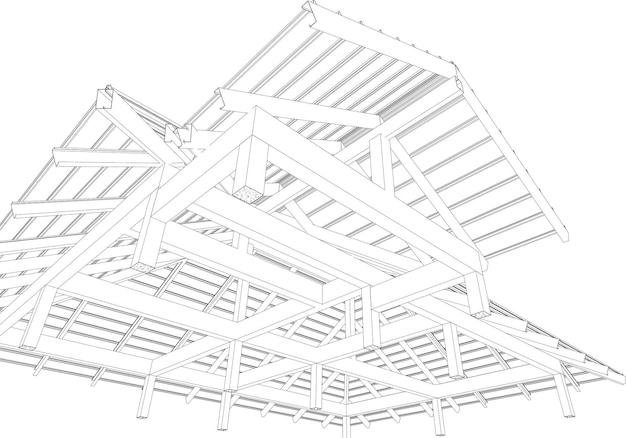 Ilustracja 3D struktury budynku