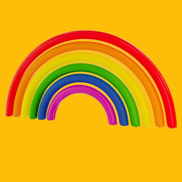 Zdjęcie ilustracja 3d symbol społeczności lgbt