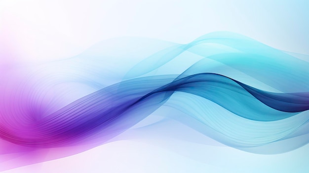 Ilustracja abstrakcyjnego tła z niebieskimi i fioletowymi falistymi liniami Generatywna sztuczna inteligencja