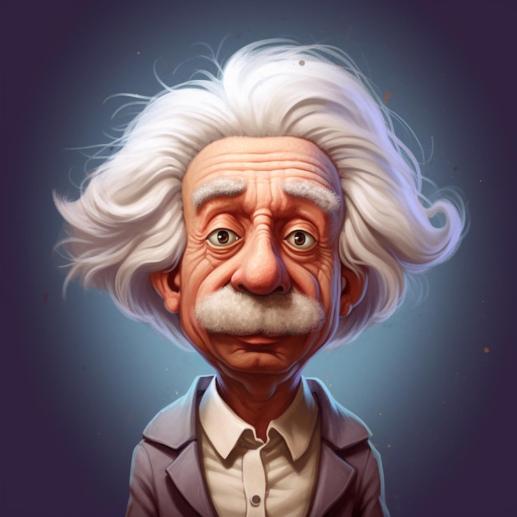 Zdjęcie ilustracja alberta einsteina