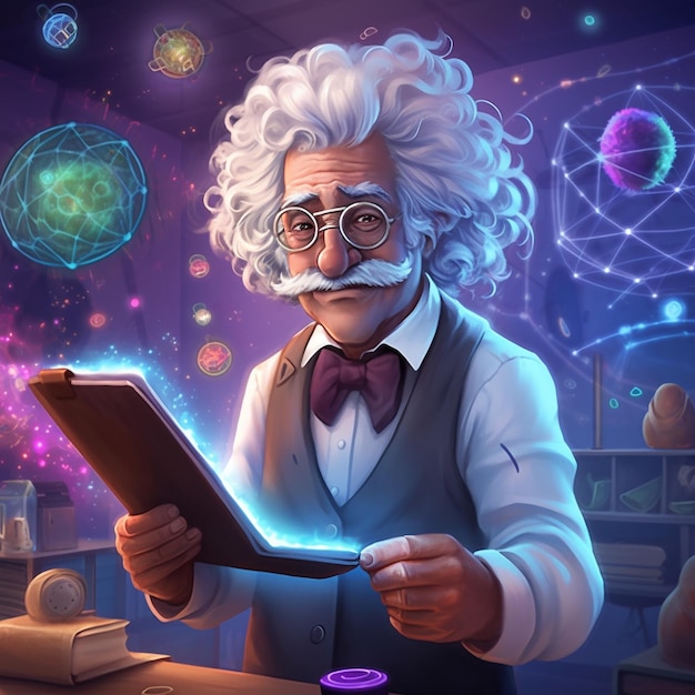 Ilustracja Alberta Einsteina